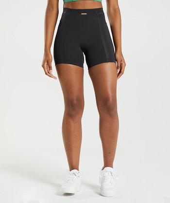 Pantalones Cortos Gymshark Whitney Mesh Mujer Negras | CO 2730EBC